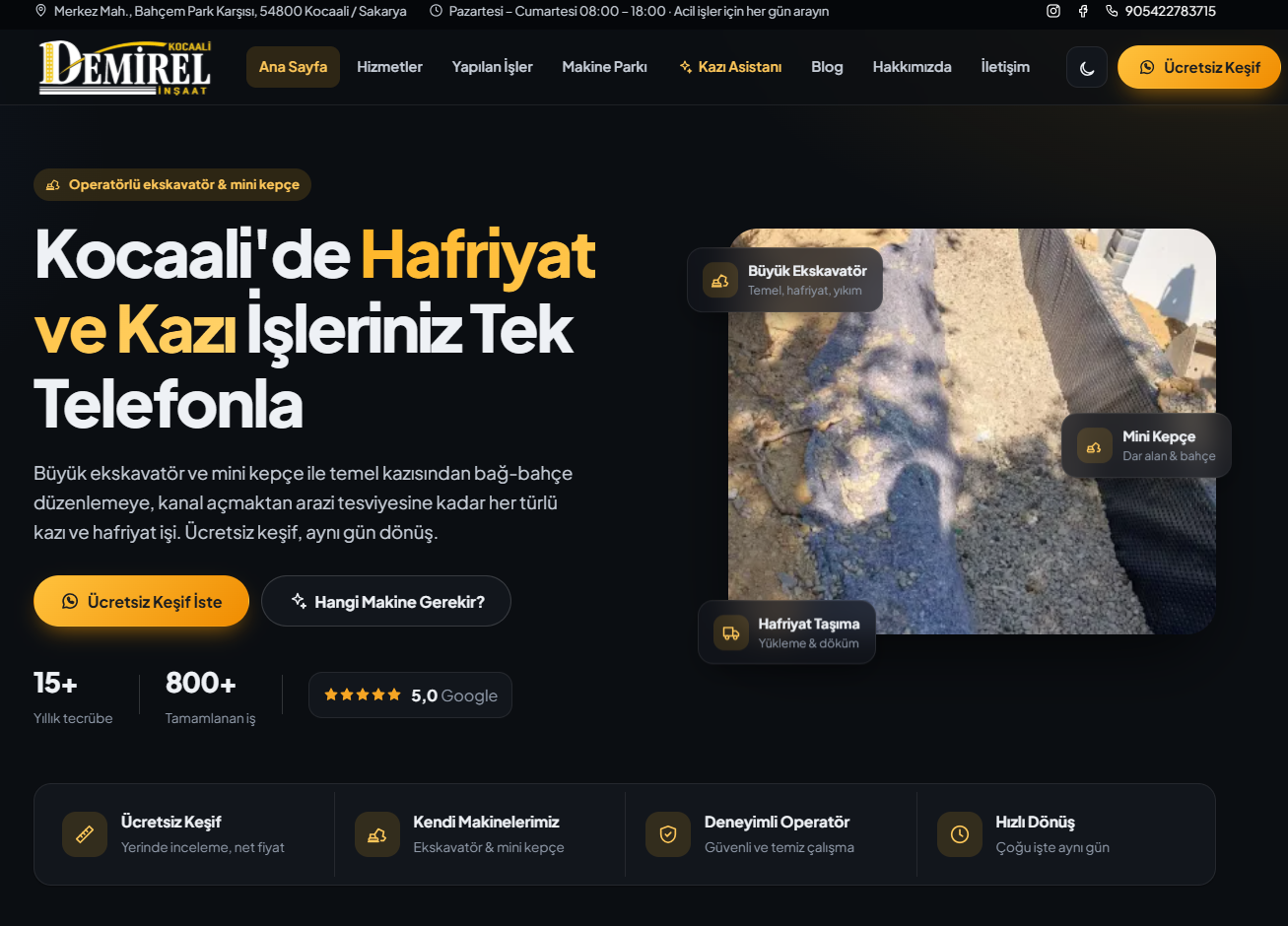 Kocaali Hafriyat - Kurumsal Hizmet ve Araç Parkuru Platformu görseli 1